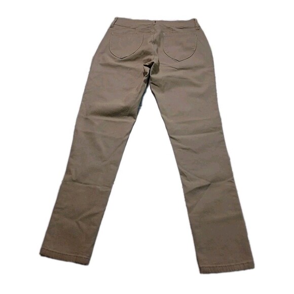 Sabrina Lauren tan stretchy five pocket double button and zip cropped jeans 8 - Picture 3 of 11